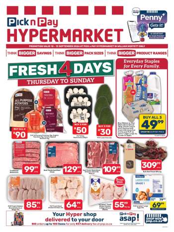 Pick n Pay Hypermarket catalogue  - 10/09/2026 - 13/09/2026.