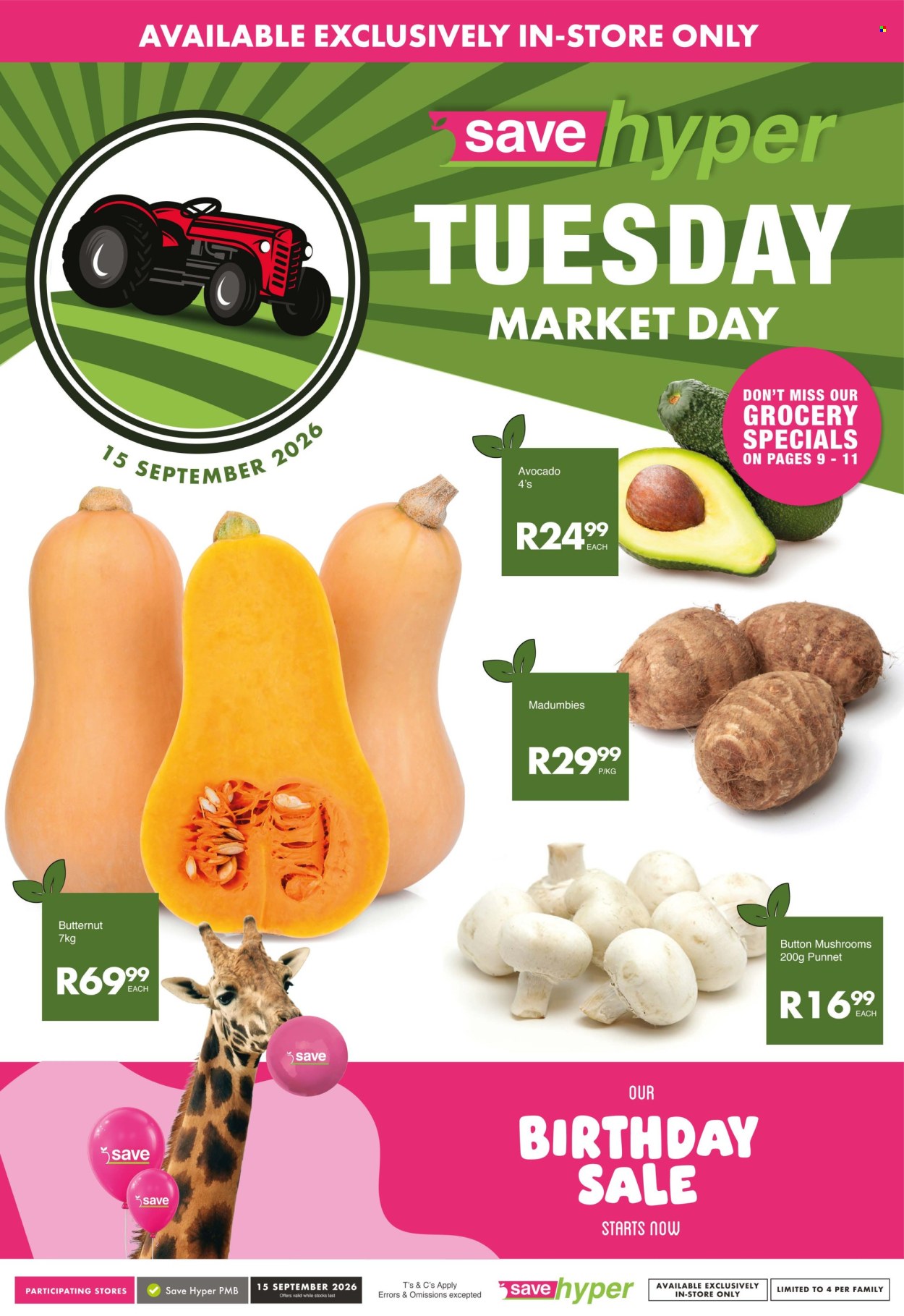 Save specials - 15/09/2026 - 15/09/2026. Page 1
