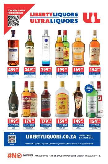 Liberty Liquors catalogue  - 16/09/2026 - 30/09/2026.