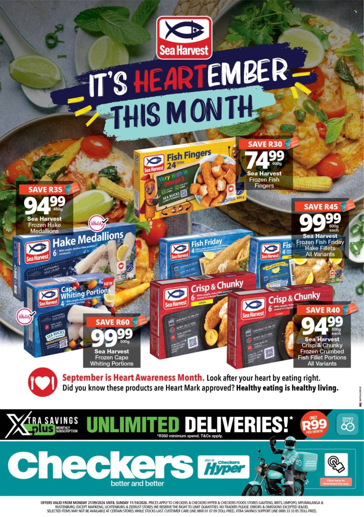 Checkers specials - 21/09/2026 - 11/10/2026. Page 1