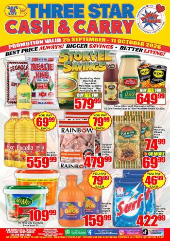 Three Star Cash and Carry catalogue  - 25/09/2026 - 11/10/2026.