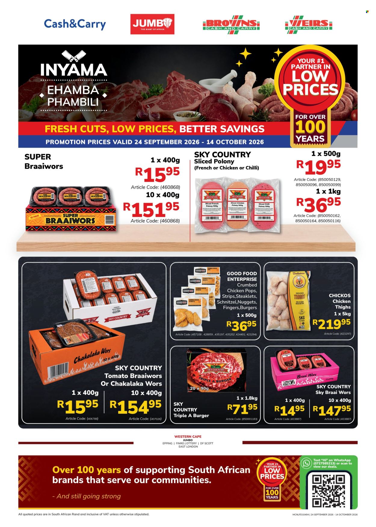 Jumbo Cash & Carry specials - 24/09/2026 - 14/10/2026. Page 1