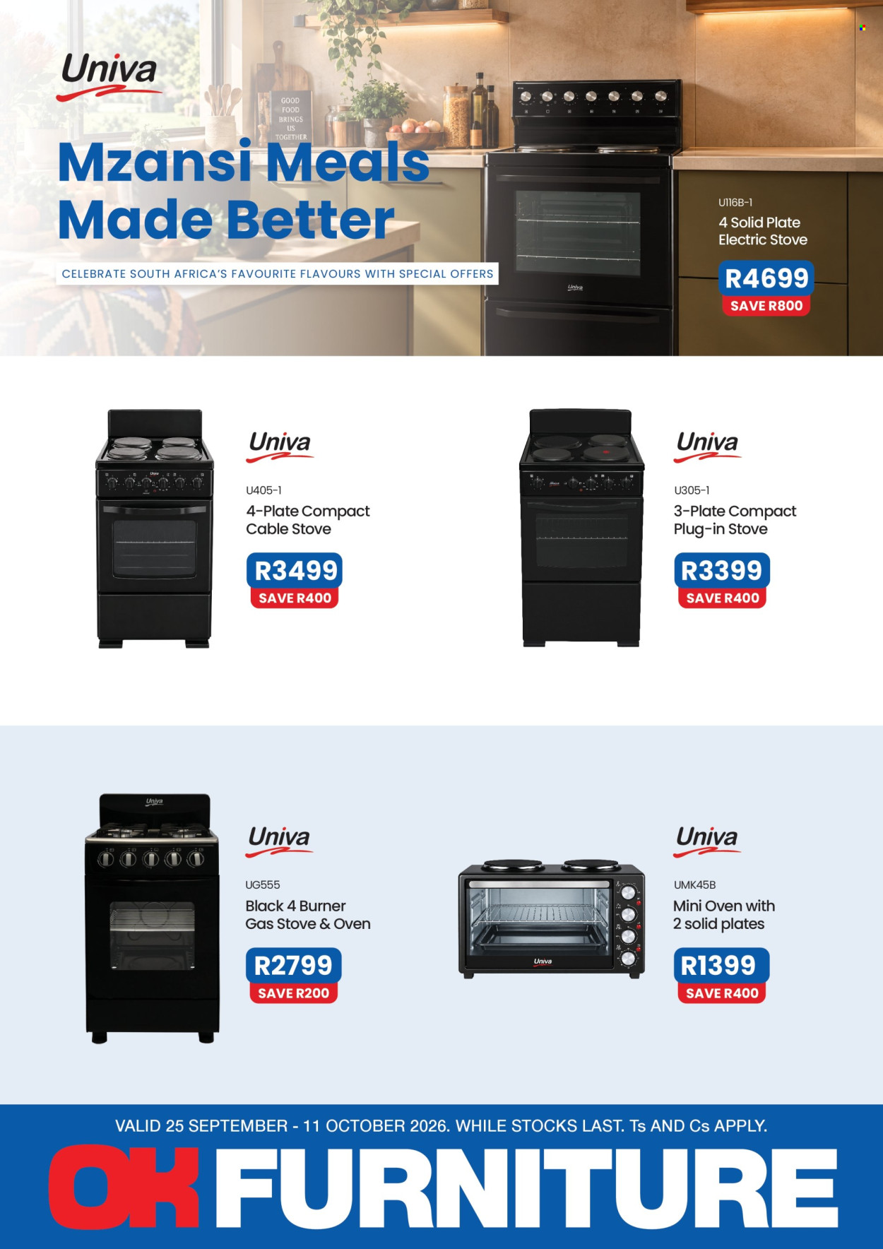 OK Furniture specials - 25/09/2026 - 11/10/2026. Page 1