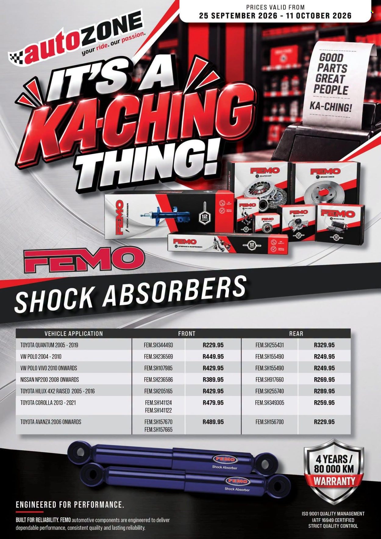 AutoZone specials - 25/09/2026 - 11/10/2026. Page 1