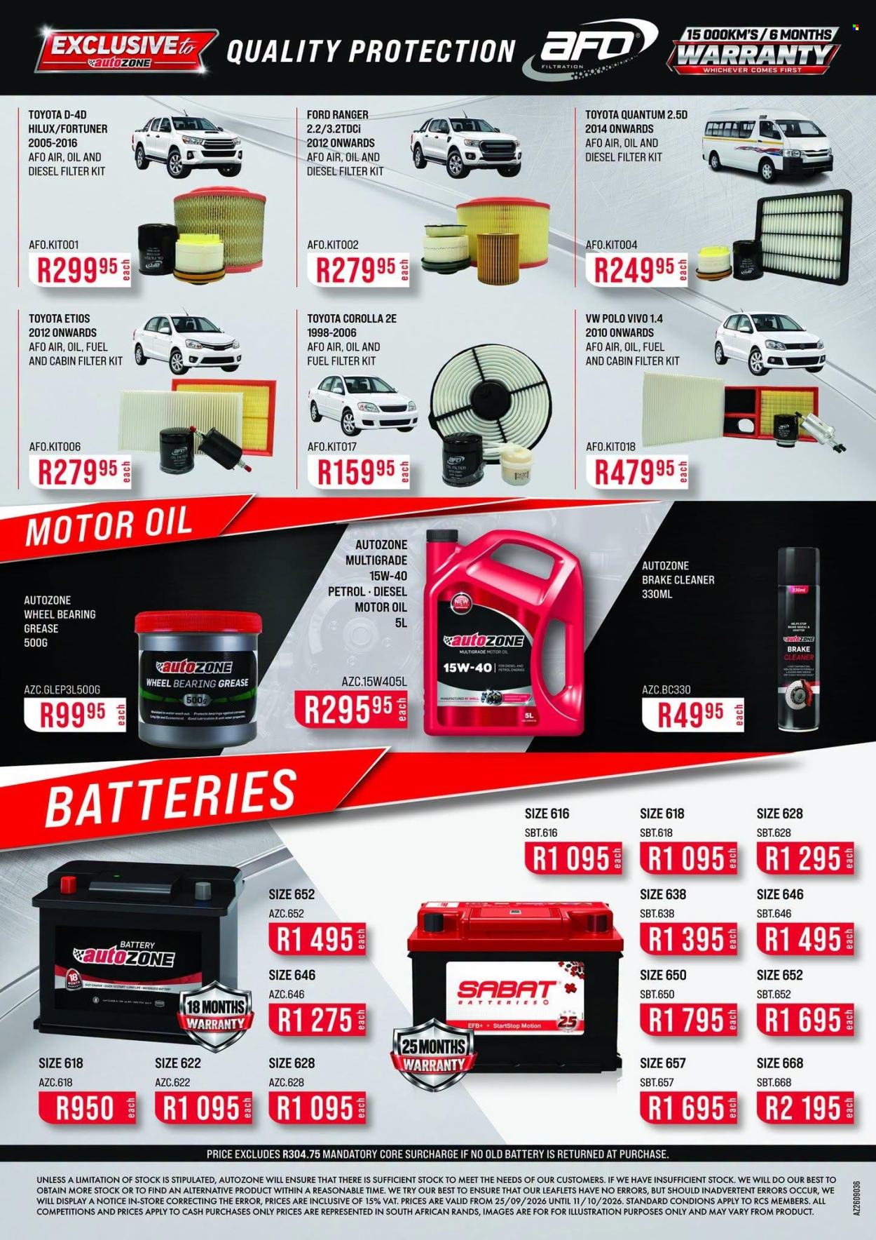AutoZone specials - 25/09/2026 - 11/10/2026. Page 4