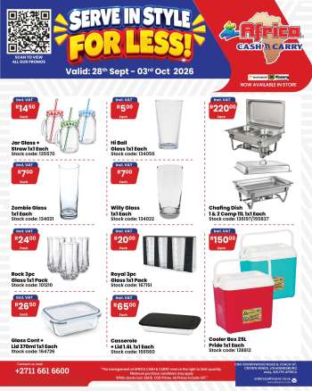 Africa Cash & Carry catalogue  - 28/09/2026 - 03/10/2026.