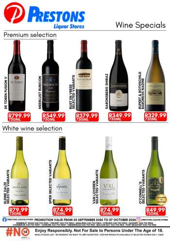 Prestons Liquor Stores catalogue  - 03/09/2026 - 07/10/2026.