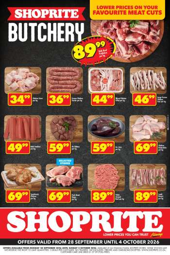 Shoprite catalogue  - 28/09/2026 - 04/10/2026.