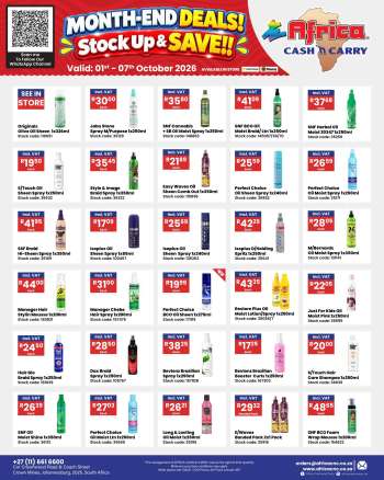 Africa Cash & Carry catalogue  - 01/10/2026 - 07/10/2026.