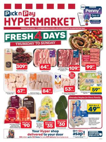 Pick n Pay Hypermarket catalogue  - 08/10/2026 - 11/10/2026.