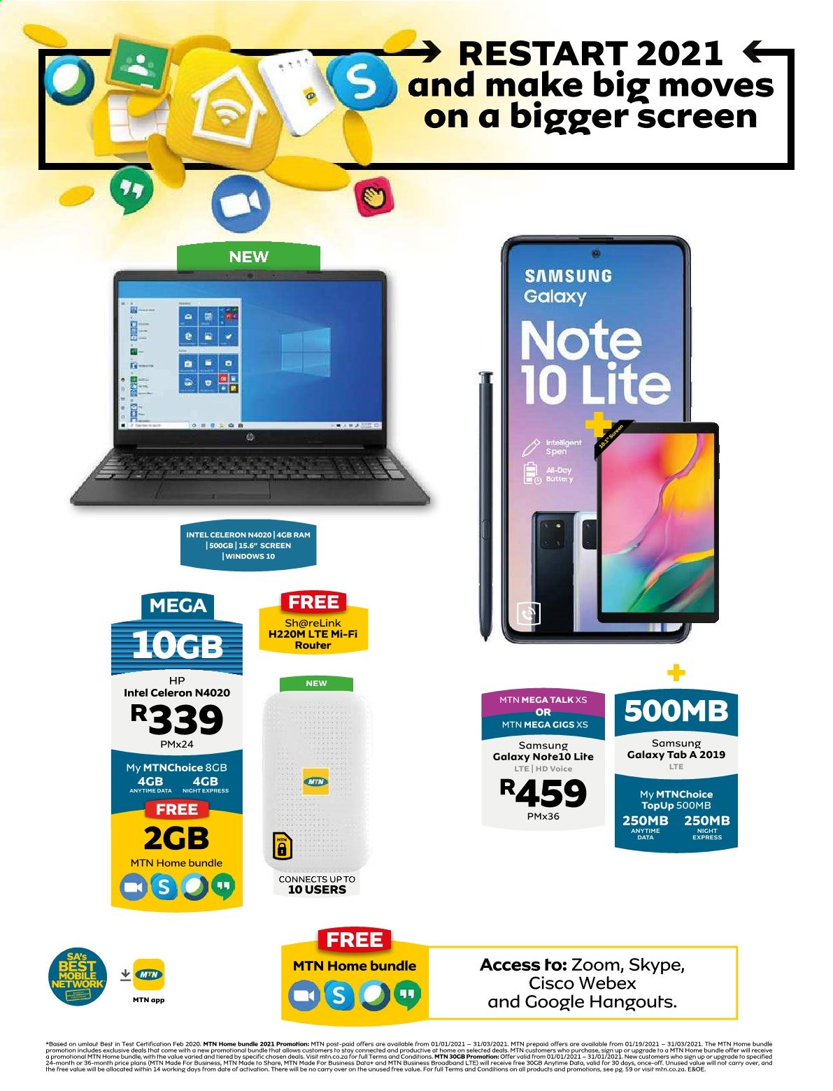 MTN specials - 01/01/2021 - 31/03/2021. Page 1