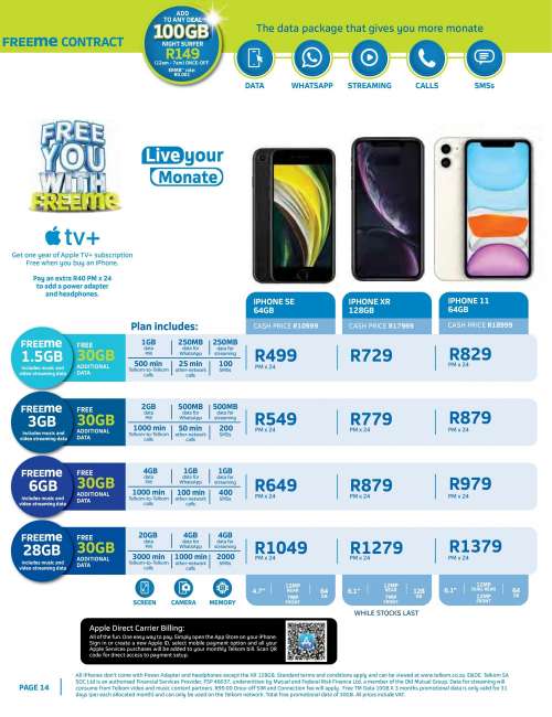 IPHONE 11 price - TELKOM • Today's offer from specials