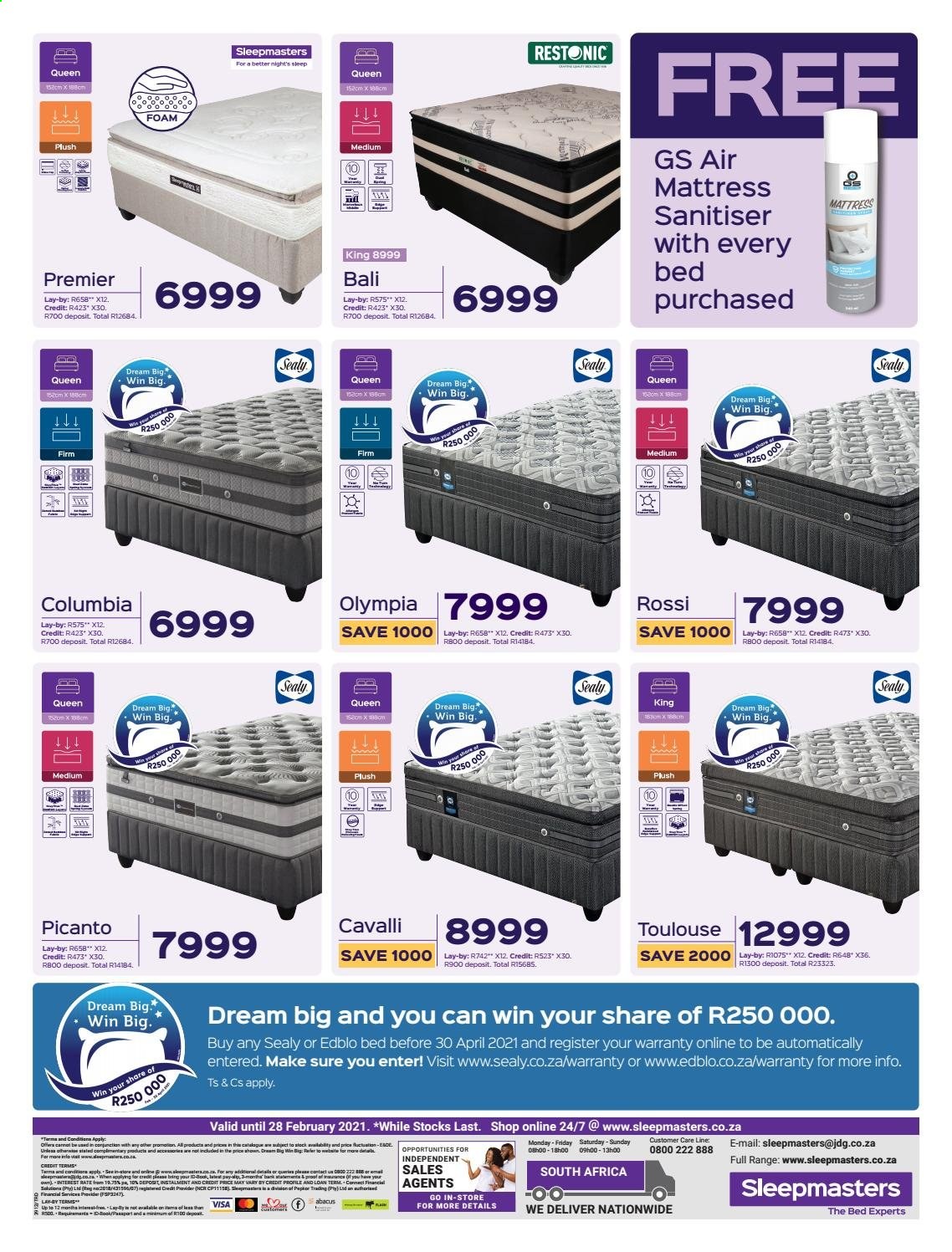 Sleepmasters specials - 01/02/2021 - 28/02/2021. Page 3