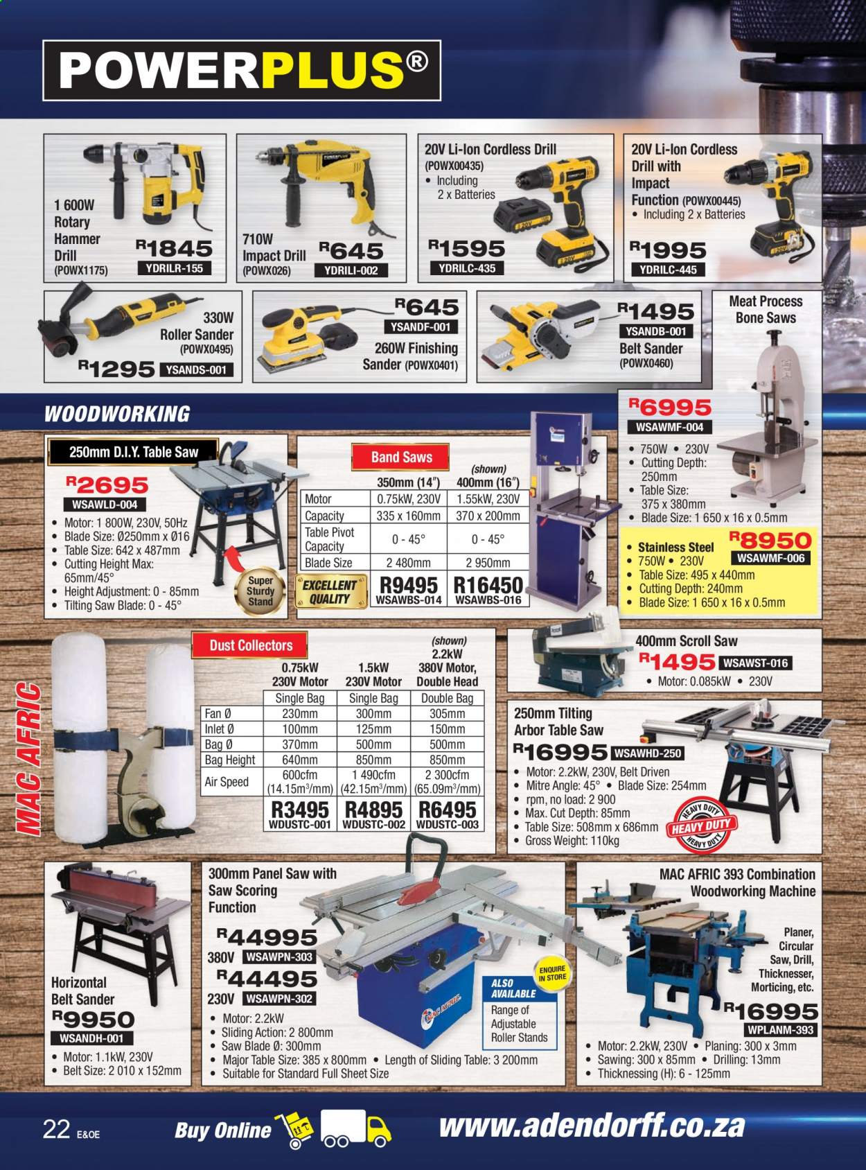 Adendorff Machinery Mart specials. Page 22