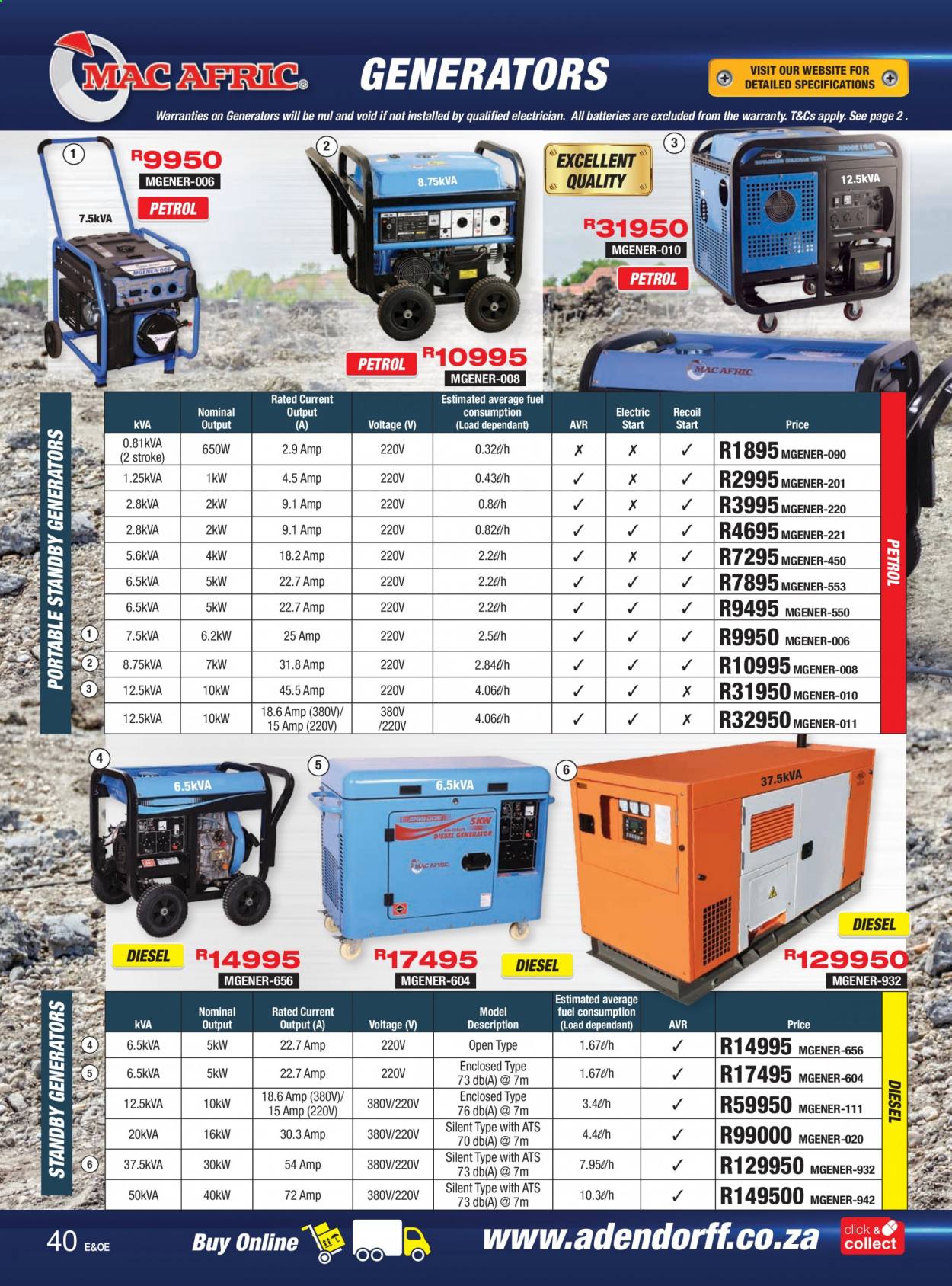 Adendorff Machinery Mart specials. Page 40
