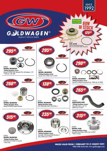 Goldwagen catalogue  - 02.01.2021 - 03.31.2021.