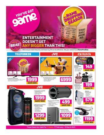 Game catalogue  - 02.17.2021 - 03.09.2021.