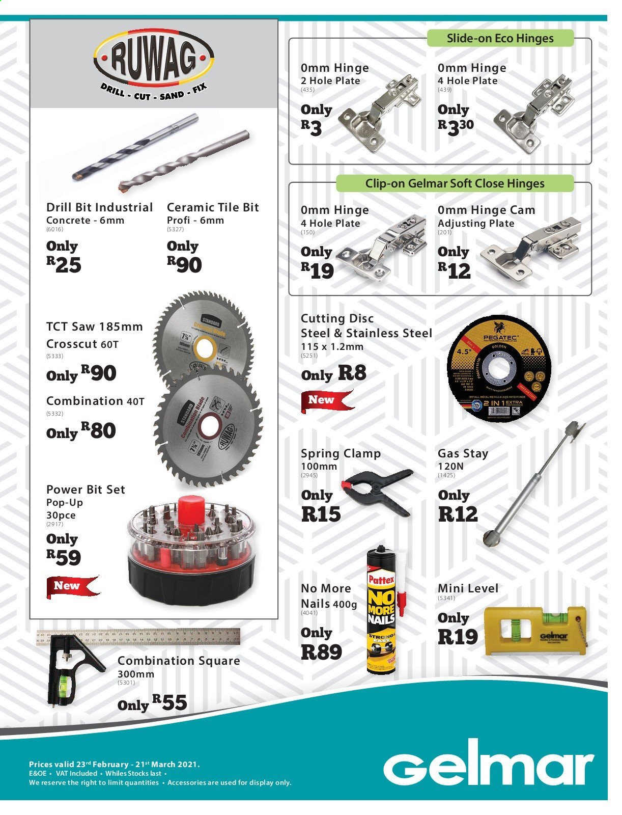 Gelmar specials - 23/02/2021 - 21/03/2021. Page 1