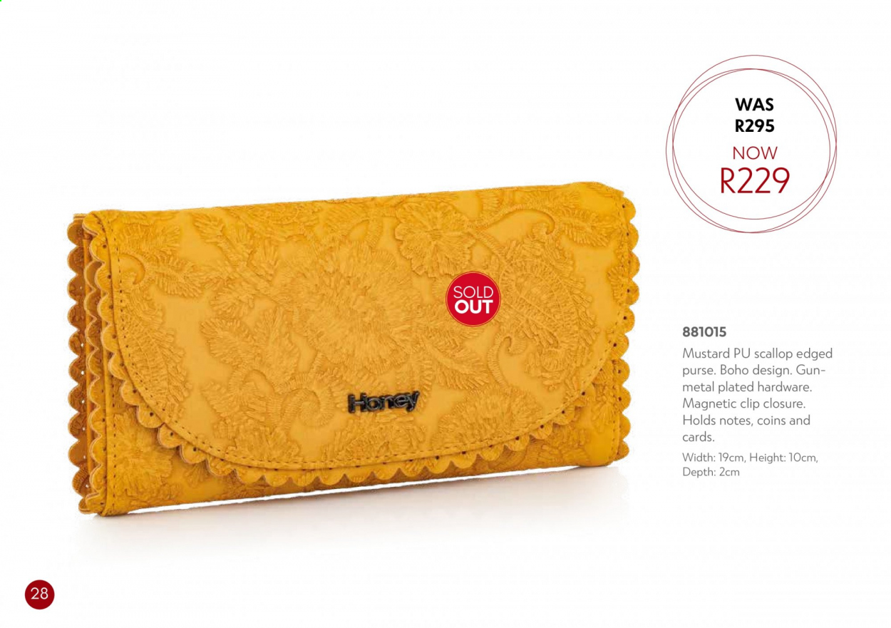 Honey specials. Page 28