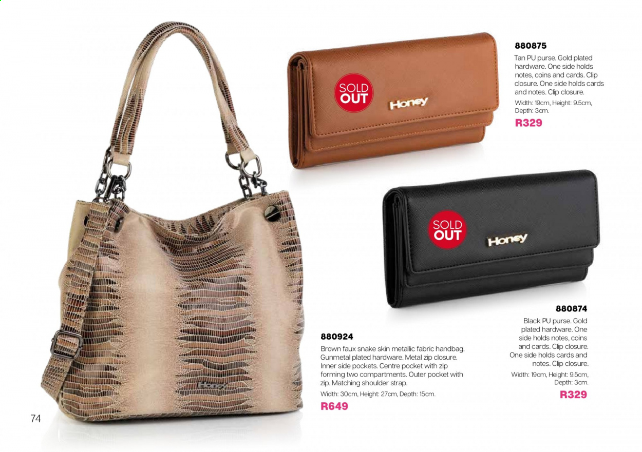 Honey specials. Page 76