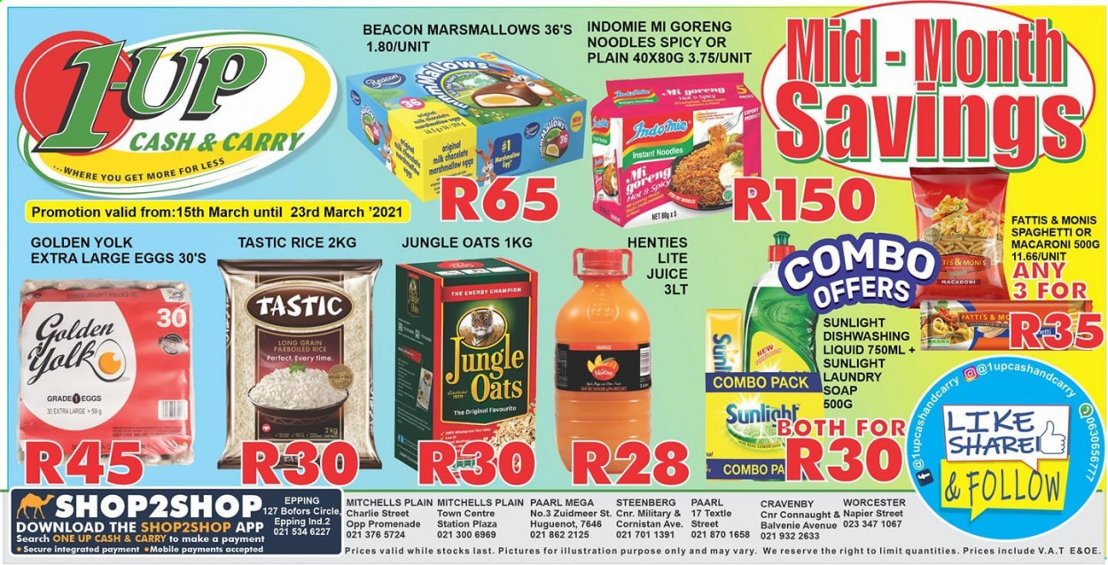 1UP Cash & Carry specials - 15/03/2021 - 23/03/2021. Page 1