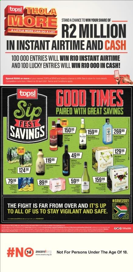 TOPS at SPAR specials - 18/03/2021 - 21/03/2021. Page 1