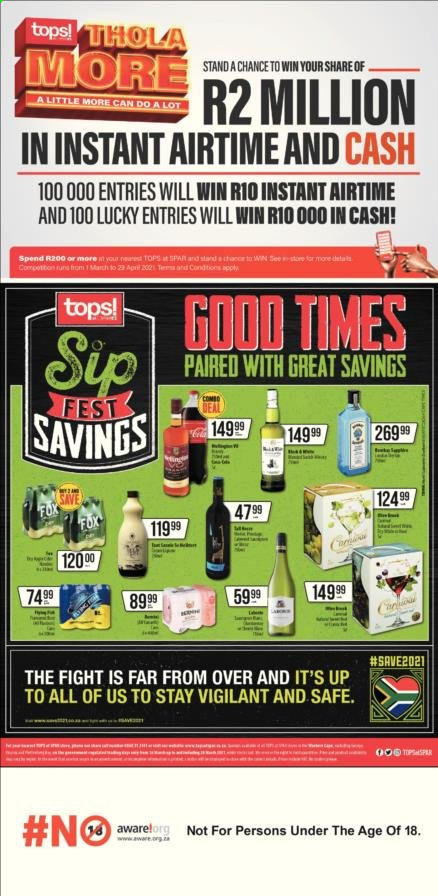 TOPS at SPAR specials - 18/03/2021 - 21/03/2021. Page 1