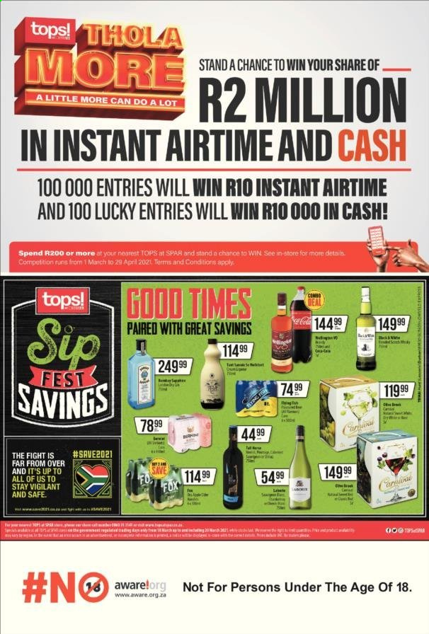 TOPS at SPAR specials - 18/03/2021 - 21/03/2021. Page 1