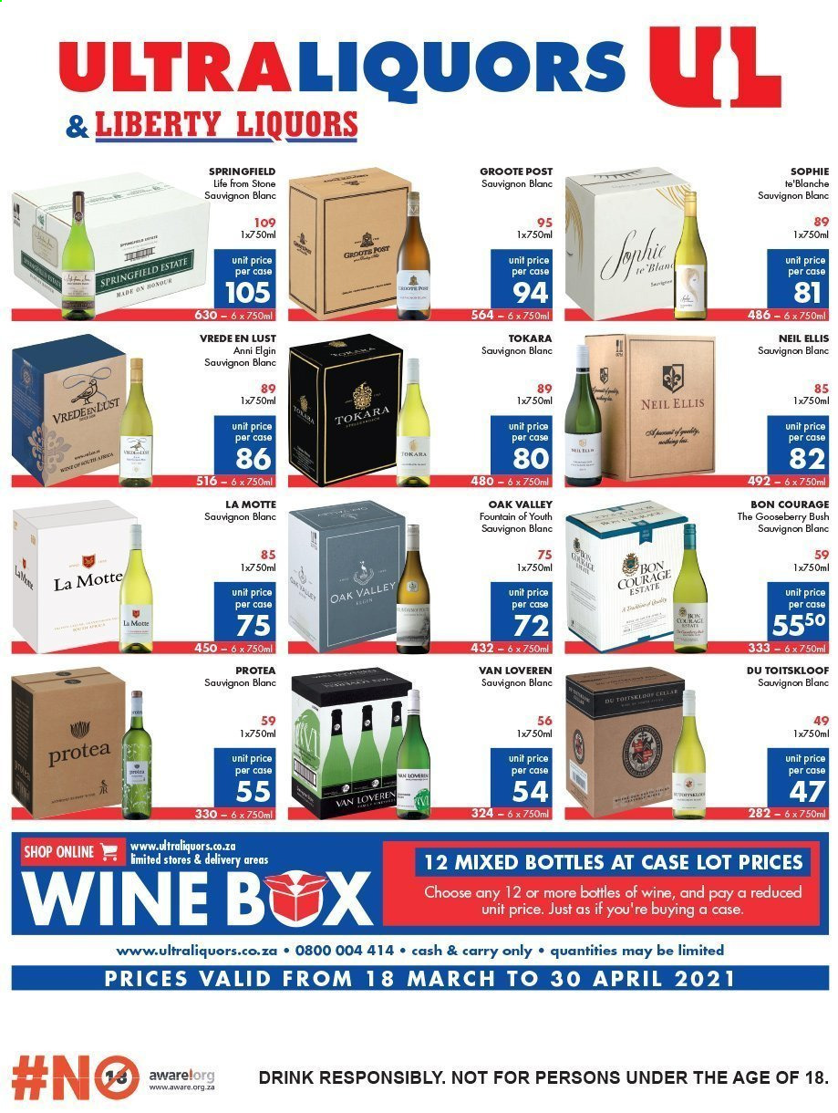 Ultra Liquors specials - 18/03/2021 - 30/04/2021. Page 1