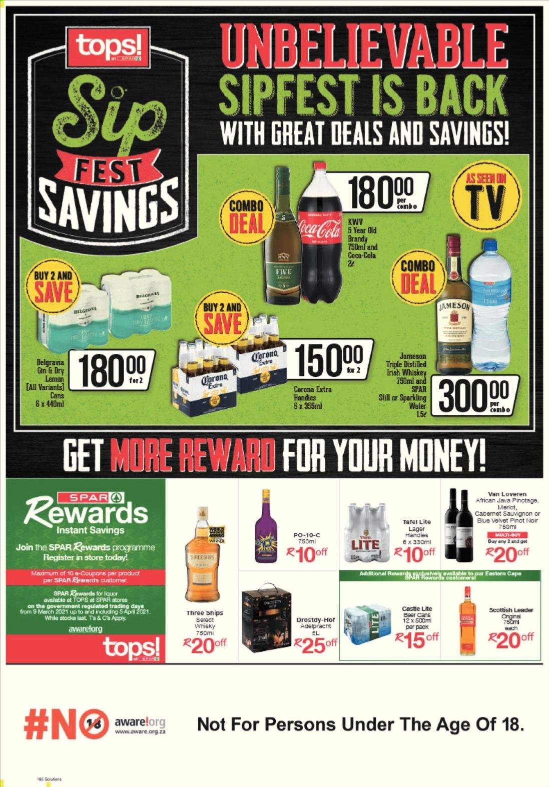 TOPS at SPAR specials - 23/03/2021 - 05/04/2021. Page 1