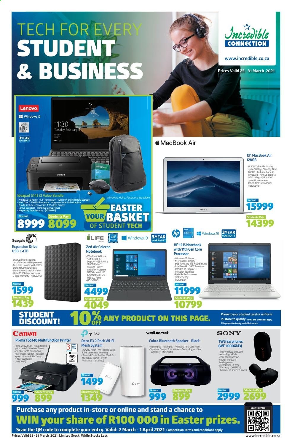 Incredible Connection specials - 25/03/2021 - 31/03/2021. Page 1