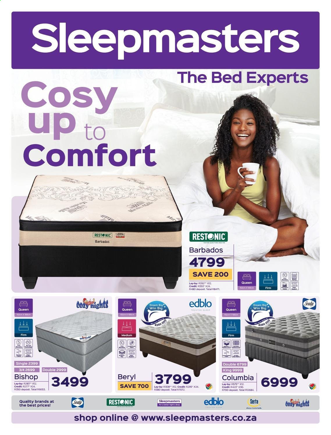 Sleepmasters specials - 01/04/2021 - 02/05/2021. Page 1