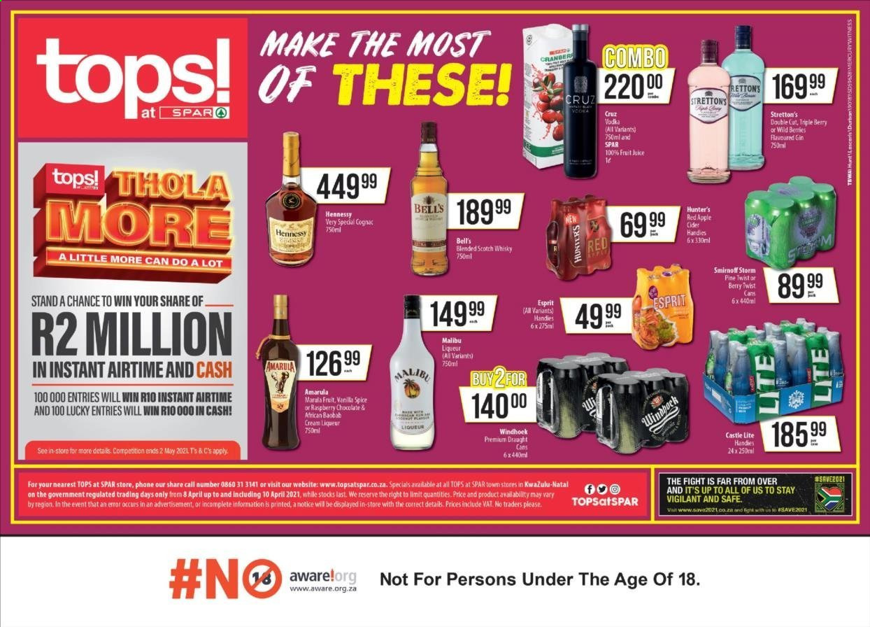 TOPS at SPAR specials - 08/04/2021 - 10/04/2021. Page 1
