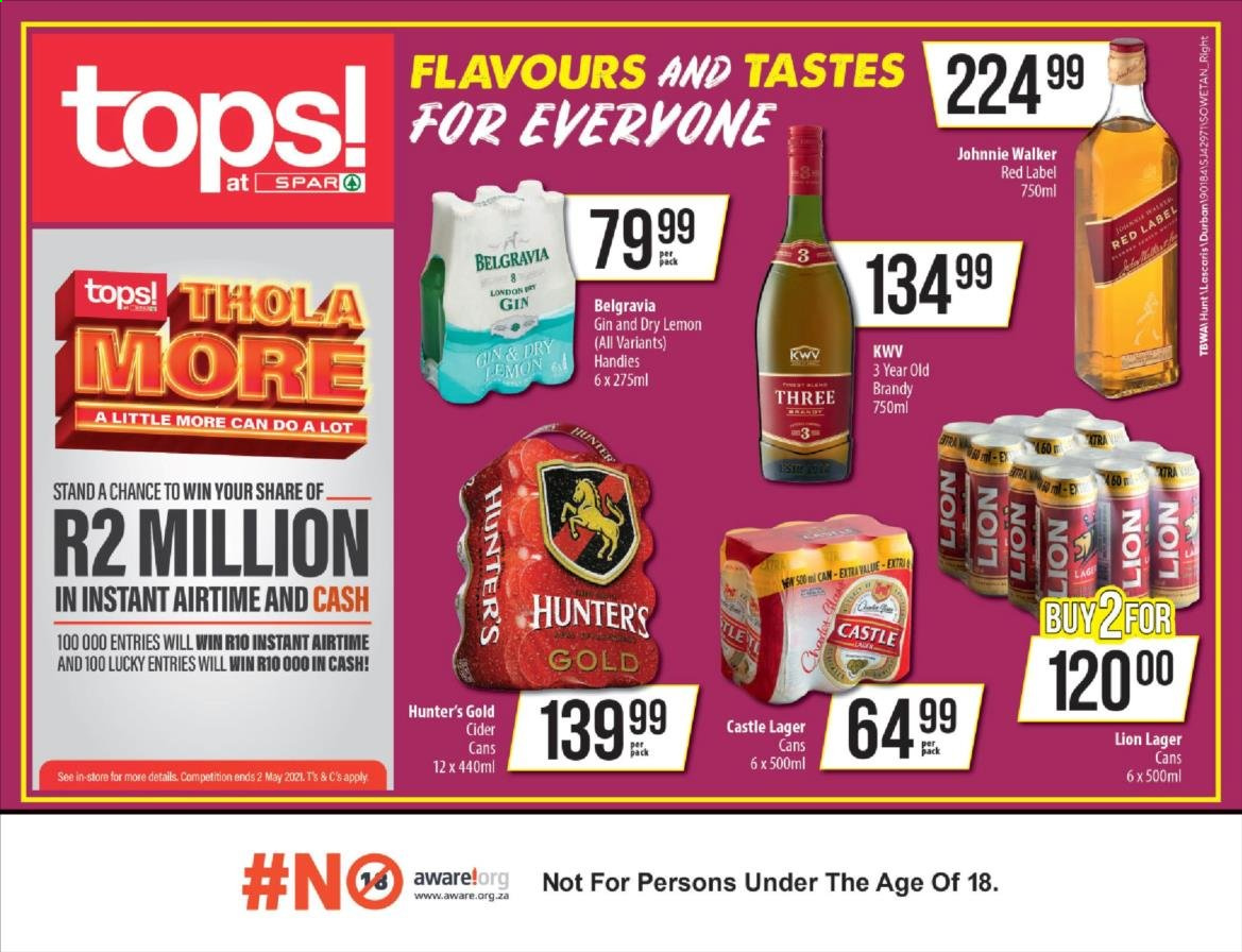 TOPS at SPAR specials - 15/04/2021 - 17/04/2021. Page 1