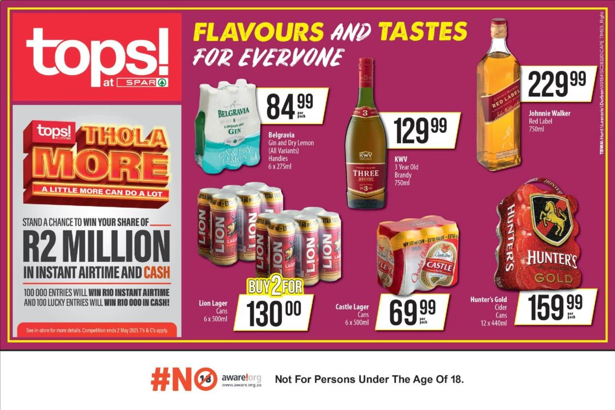 TOPS at SPAR specials - 15/04/2021 - 17/04/2021. Page 1