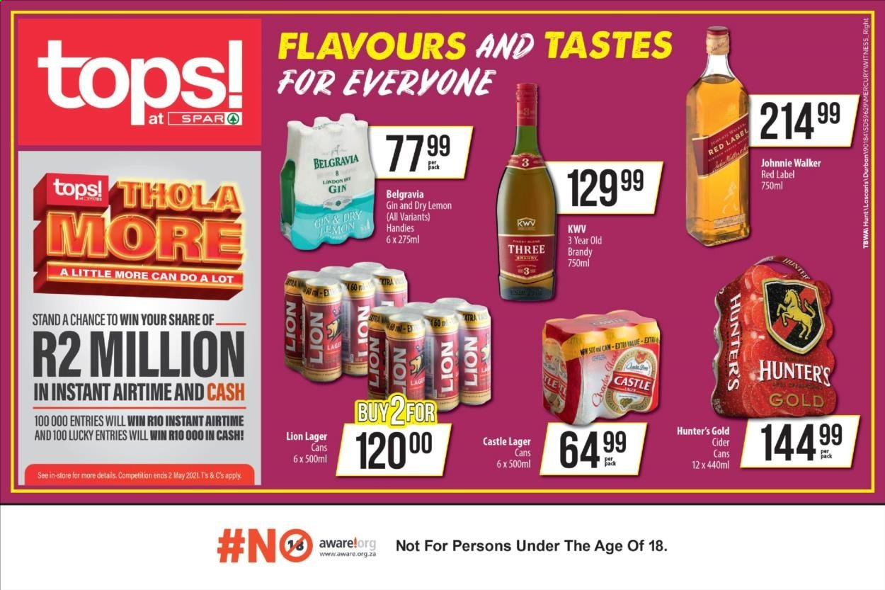 TOPS at SPAR specials - 15/04/2021 - 17/04/2021. Page 1