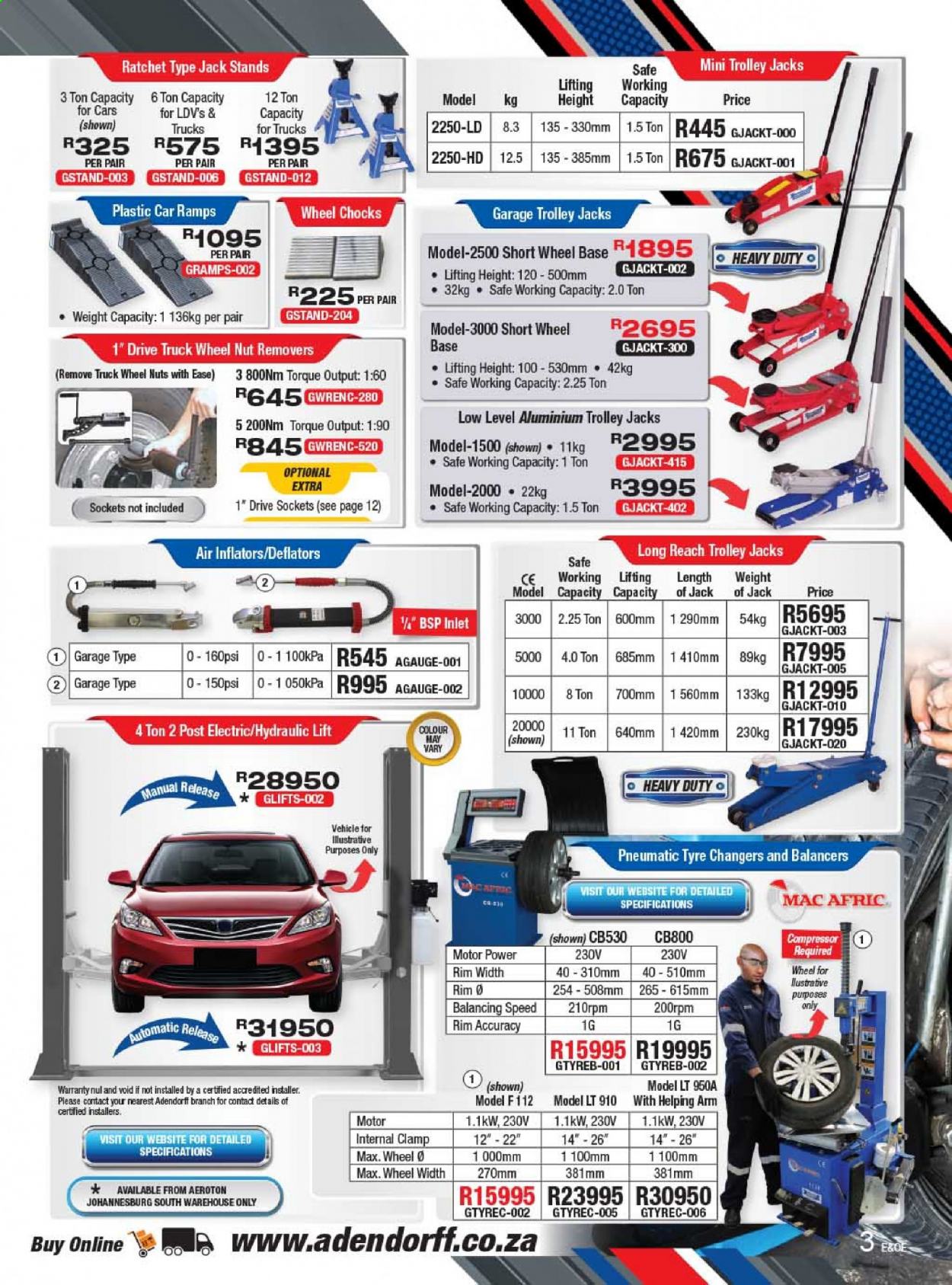 Adendorff Machinery Mart specials. Page 3