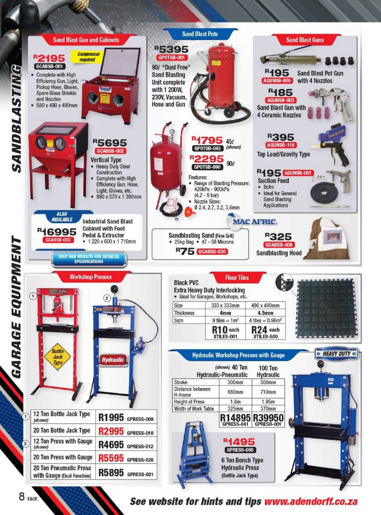 Adendorff Machinery Mart specials. Page 8