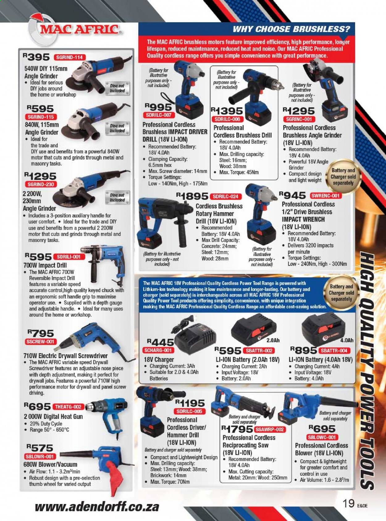 Adendorff Machinery Mart specials. Page 19