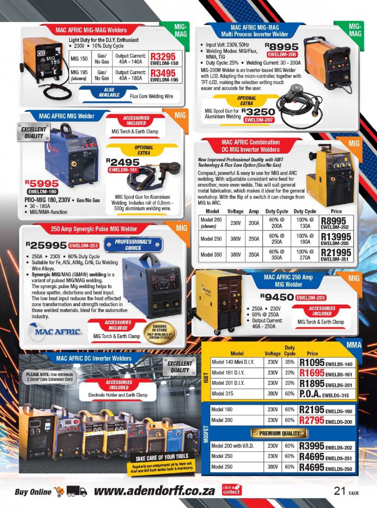 Adendorff Machinery Mart specials. Page 21