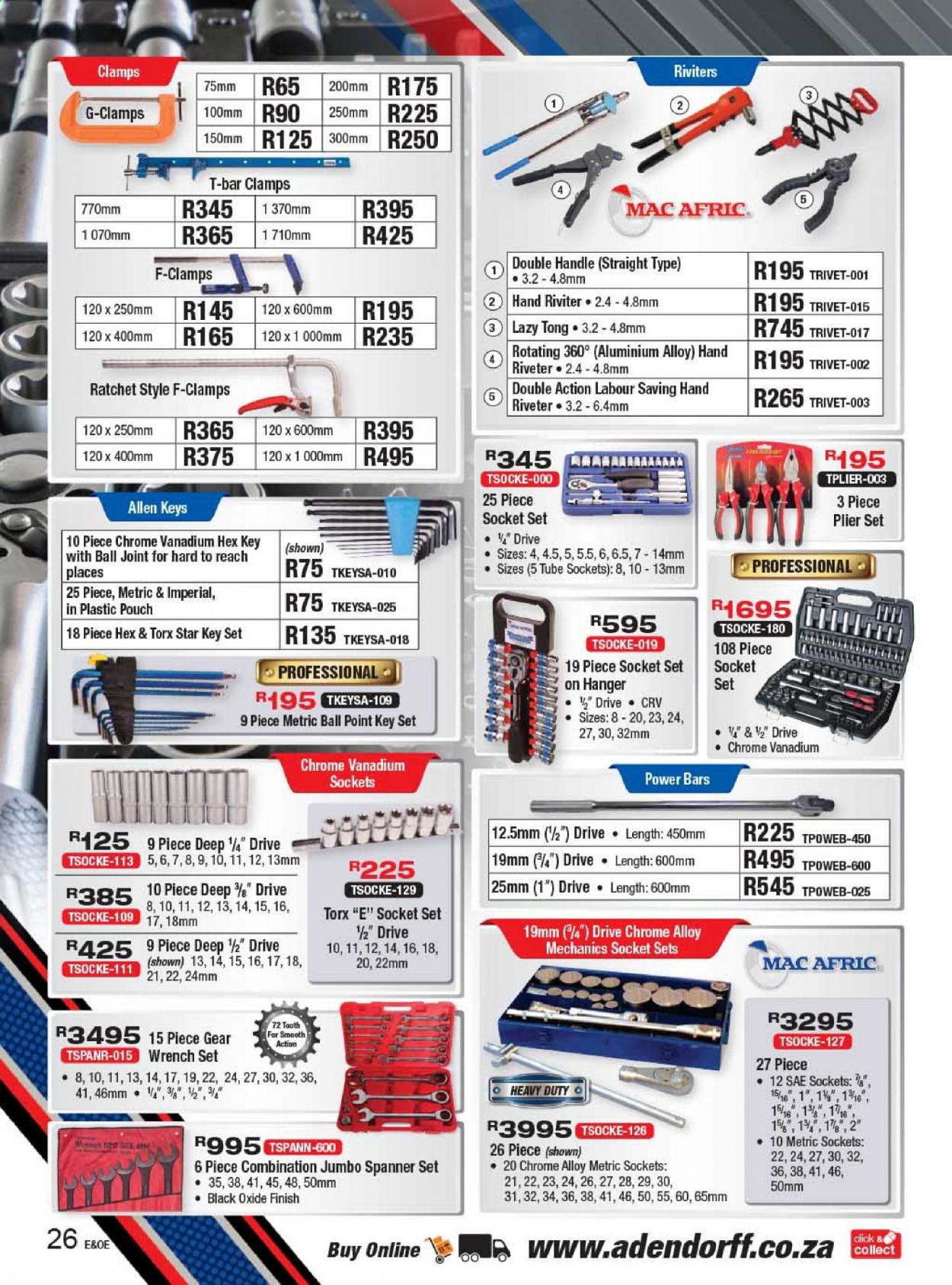 Adendorff Machinery Mart specials. Page 26