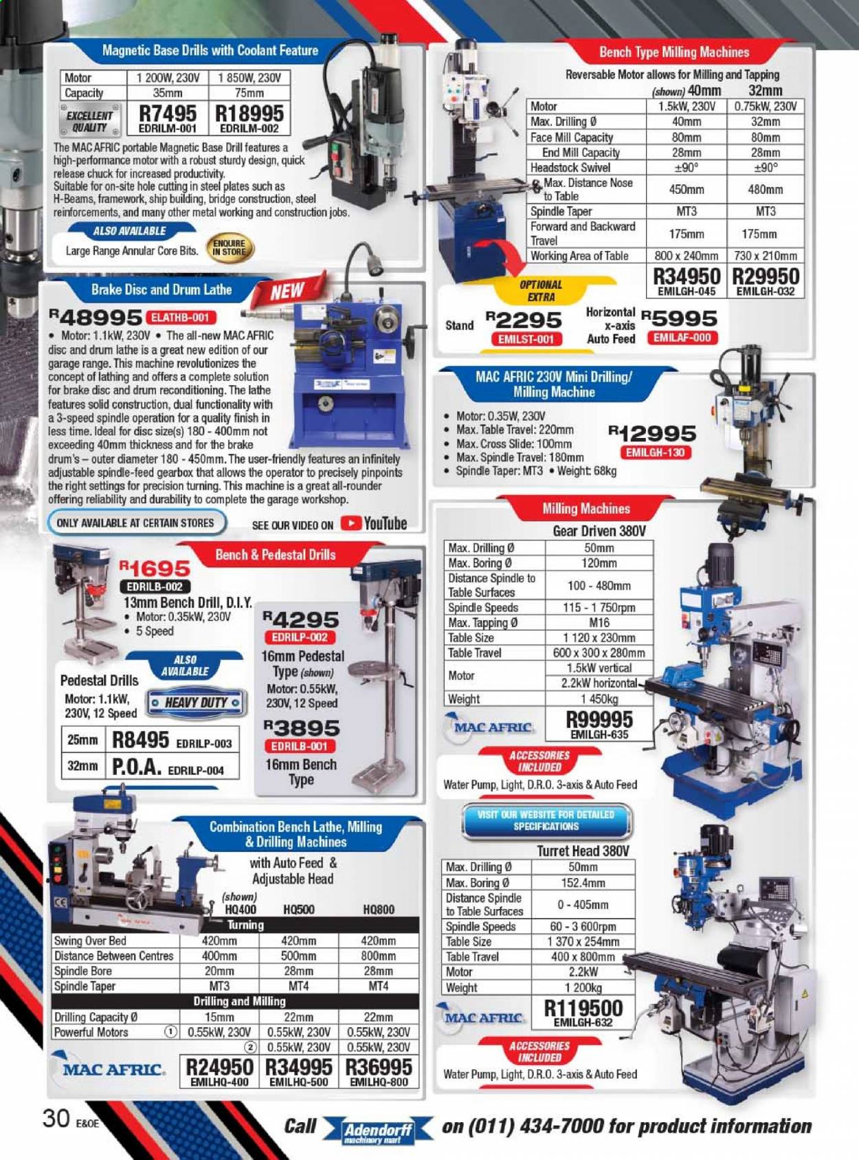 Adendorff Machinery Mart specials. Page 30