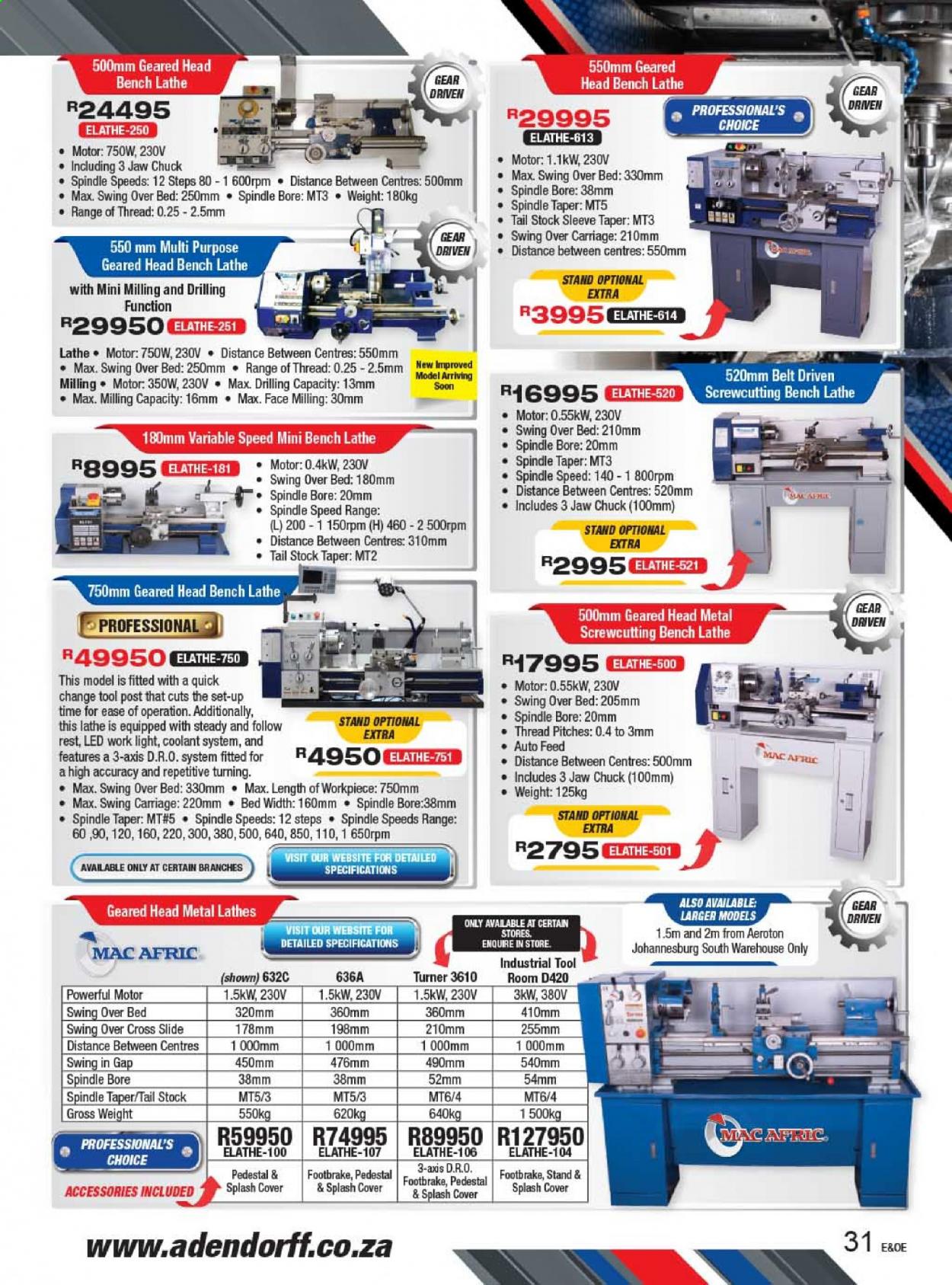 Adendorff Machinery Mart specials. Page 31