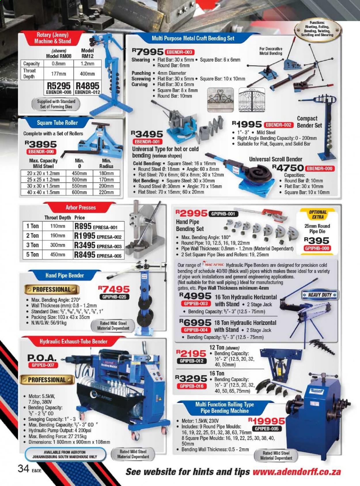 Adendorff Machinery Mart specials. Page 34