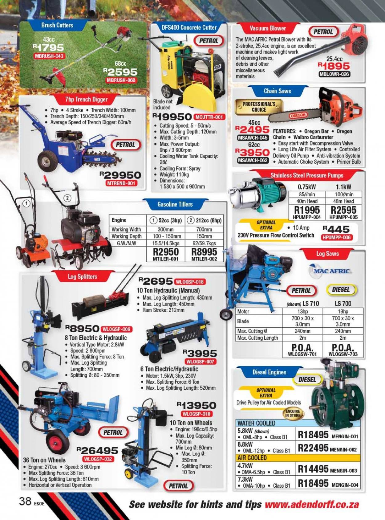 Adendorff Machinery Mart specials. Page 38