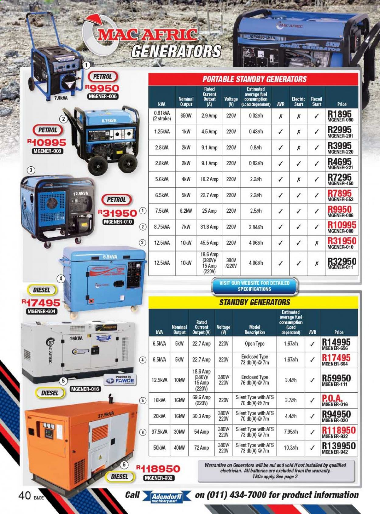 Adendorff Machinery Mart specials. Page 40