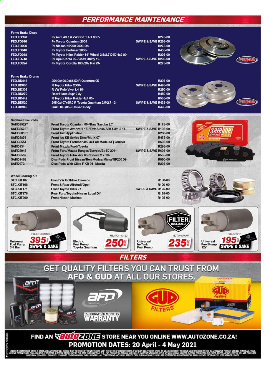 AutoZone specials - 20/04/2021 - 04/05/2021. Page 4