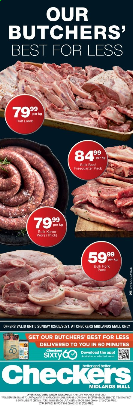 Checkers specials - 26/04/2021 - 02/05/2021. Page 1