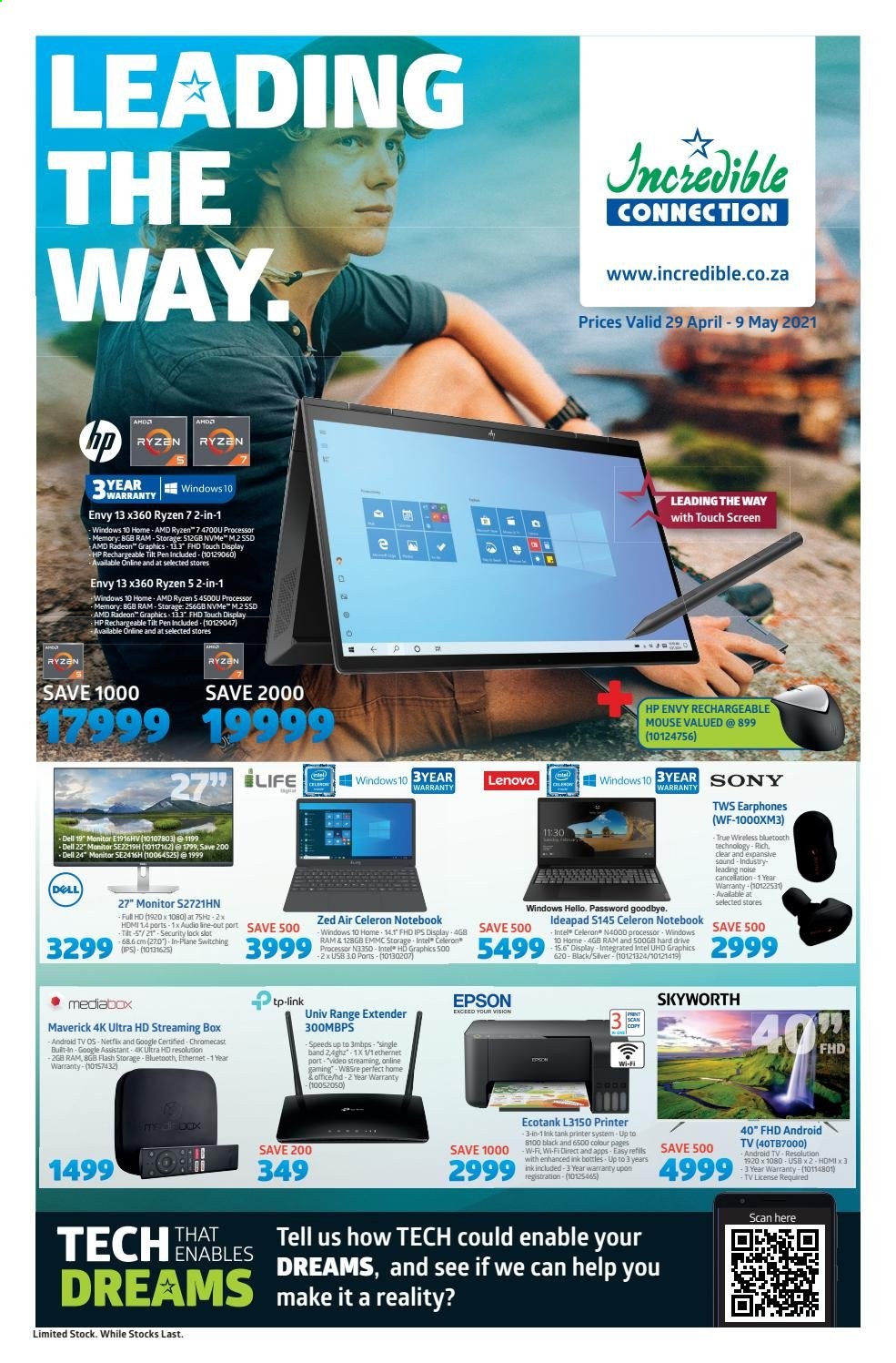 Incredible Connection specials - 29/04/2021 - 09/05/2021. Page 1