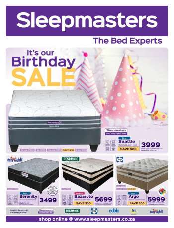 Sleepmasters catalogue  - 05.03.2021 - 05.30.2021.